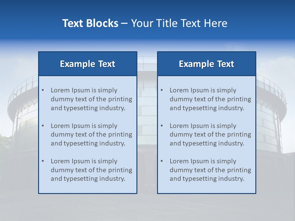 A Large Round Building With A Metal Roof PowerPoint Template
