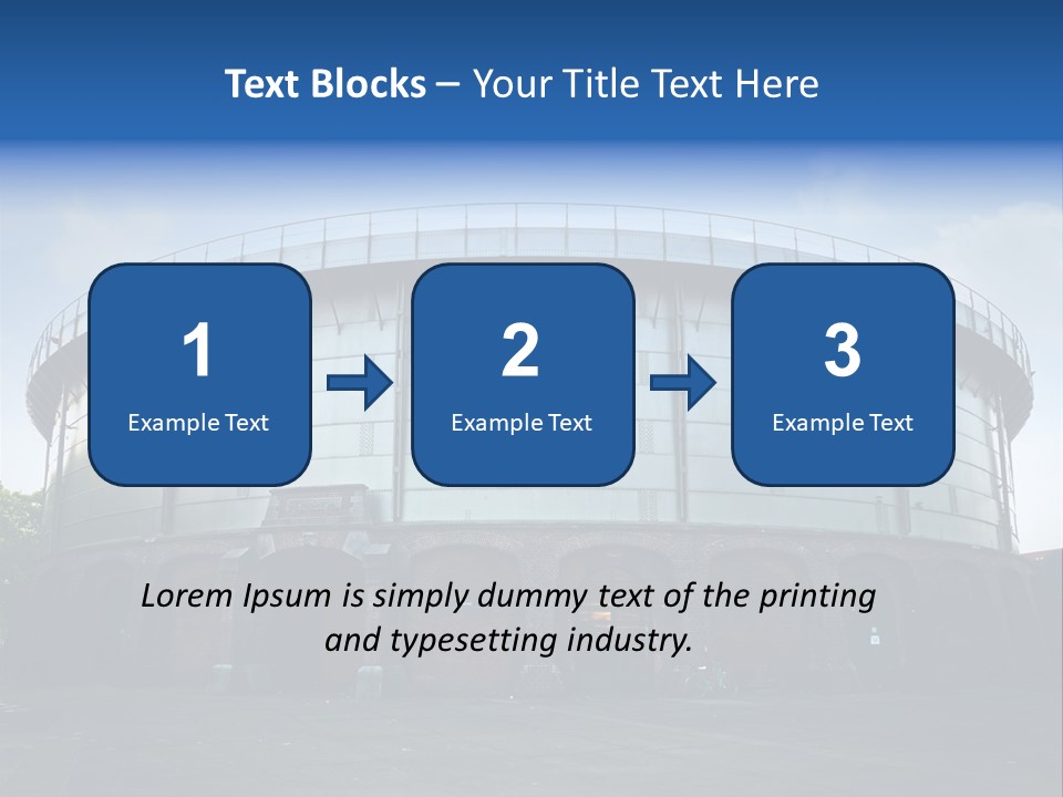 A Large Round Building With A Metal Roof PowerPoint Template