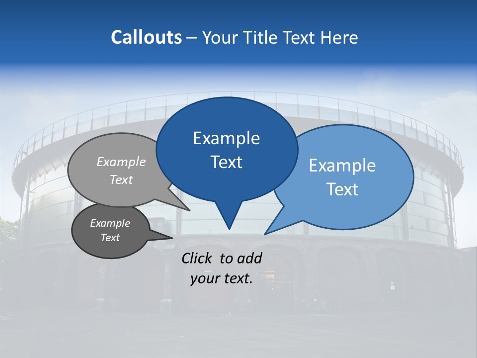 A Large Round Building With A Metal Roof PowerPoint Template
