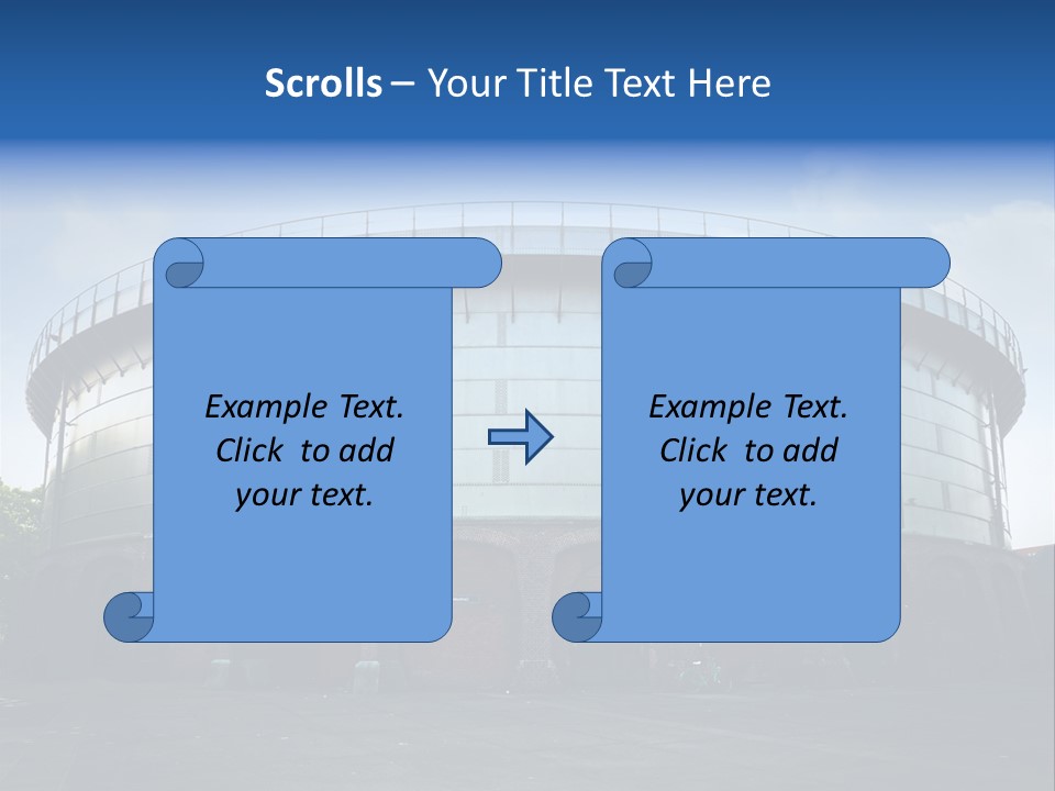 A Large Round Building With A Metal Roof PowerPoint Template