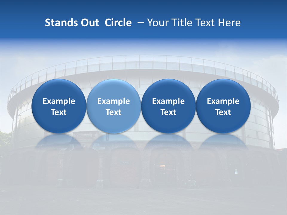 A Large Round Building With A Metal Roof PowerPoint Template