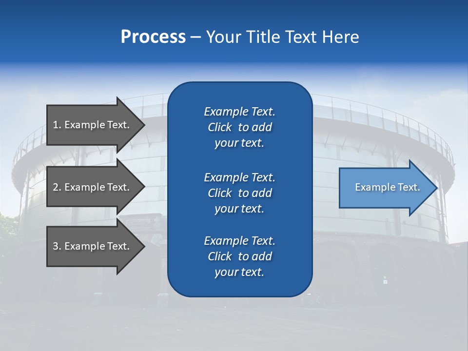 A Large Round Building With A Metal Roof PowerPoint Template
