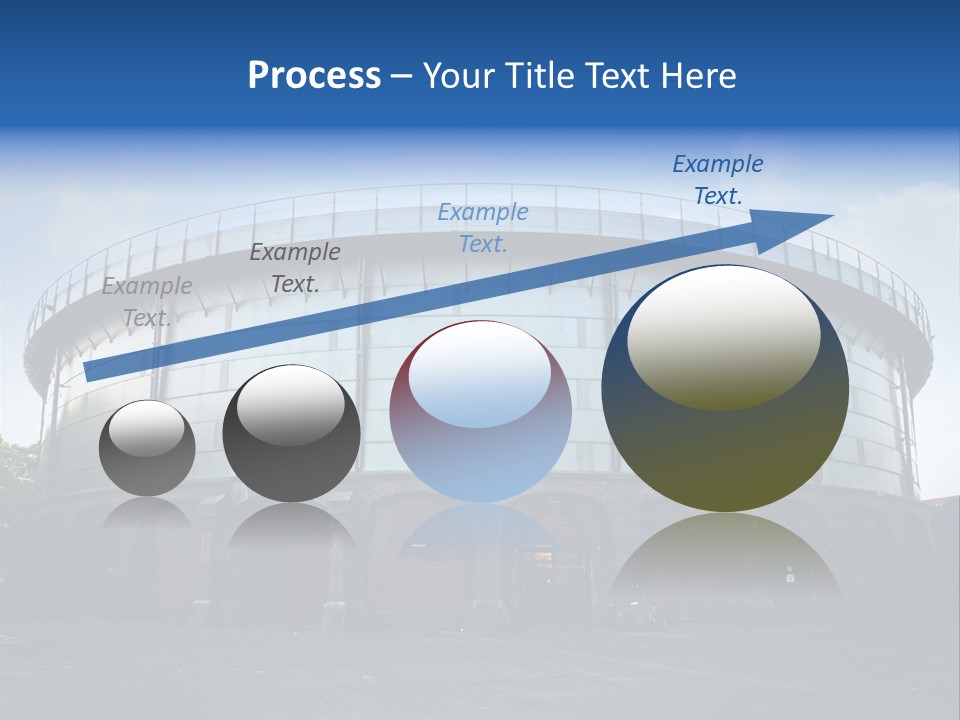 A Large Round Building With A Metal Roof PowerPoint Template