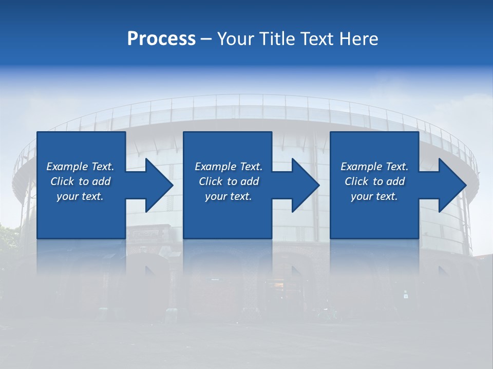 A Large Round Building With A Metal Roof PowerPoint Template