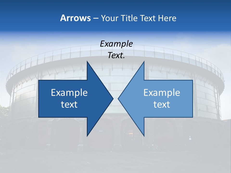 A Large Round Building With A Metal Roof PowerPoint Template