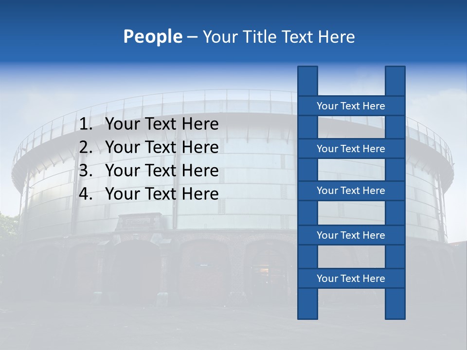A Large Round Building With A Metal Roof PowerPoint Template