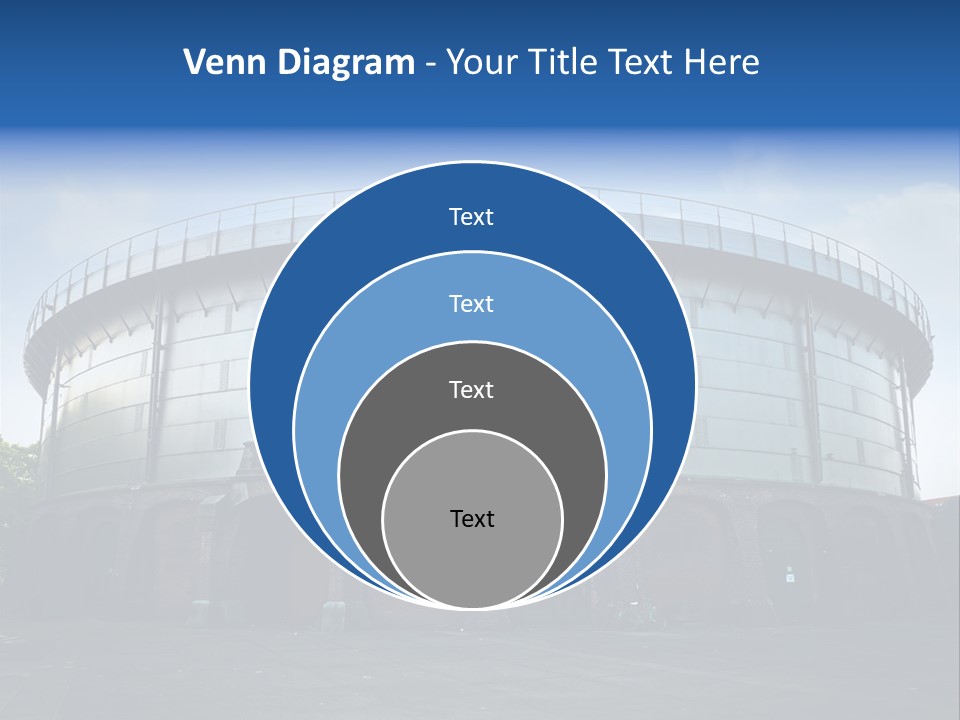 A Large Round Building With A Metal Roof PowerPoint Template