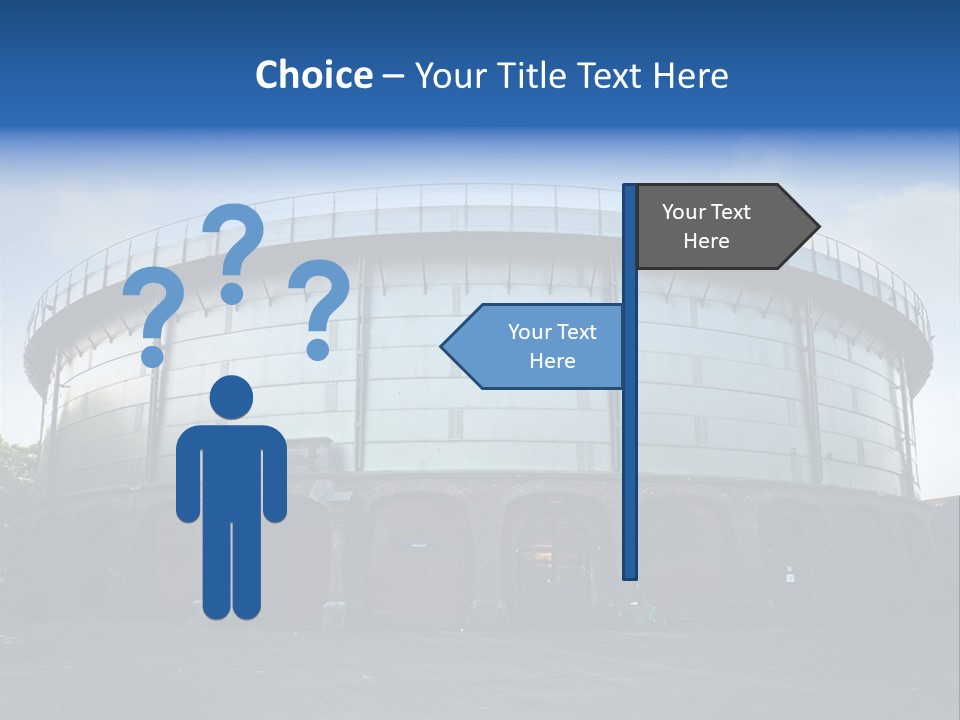 A Large Round Building With A Metal Roof PowerPoint Template