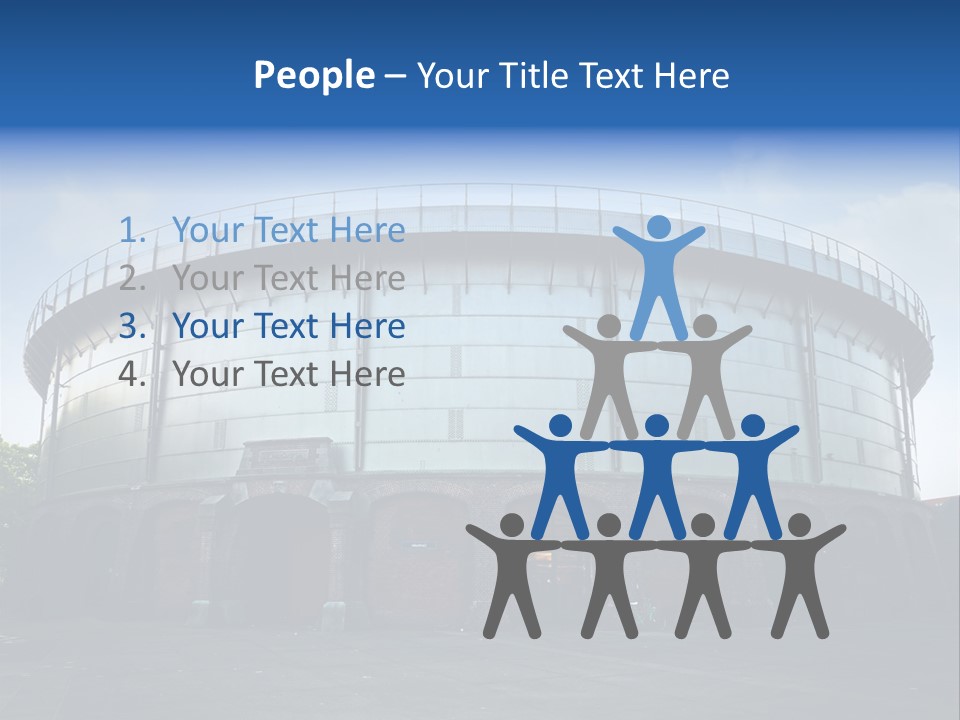 A Large Round Building With A Metal Roof PowerPoint Template