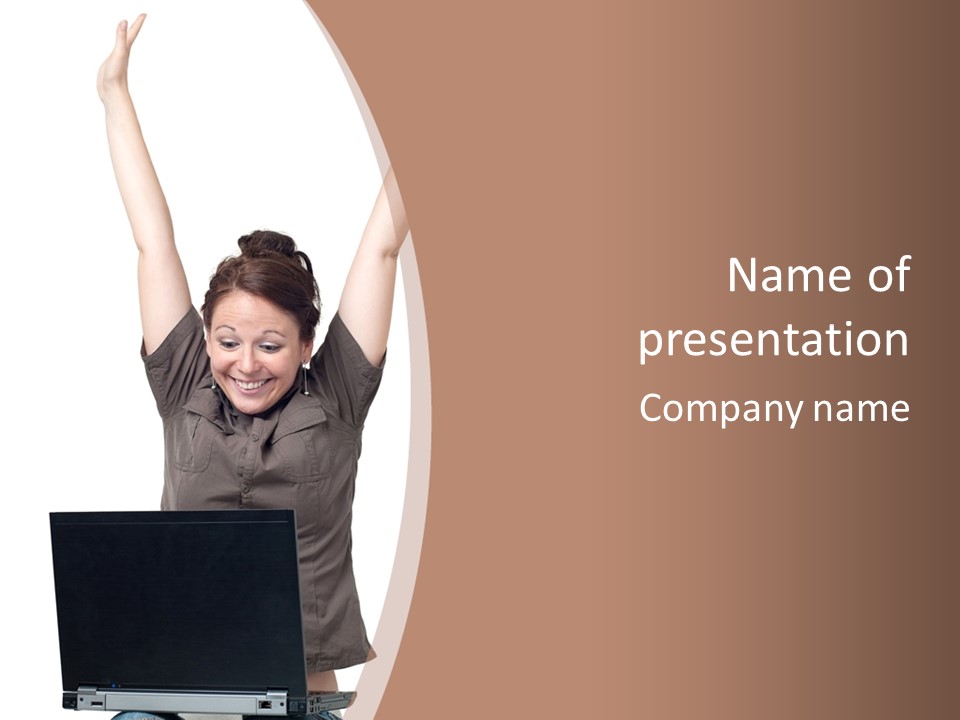 Portrait Look Optimistic PowerPoint Template