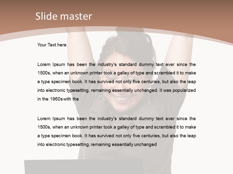 Portrait Look Optimistic PowerPoint Template