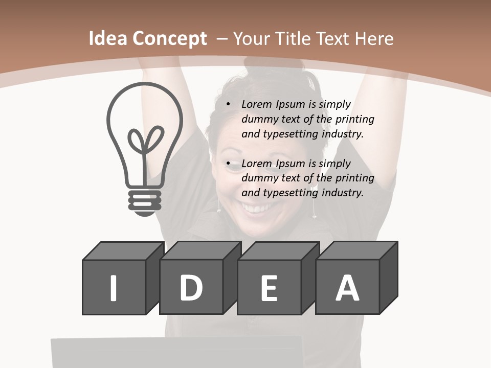 Portrait Look Optimistic PowerPoint Template