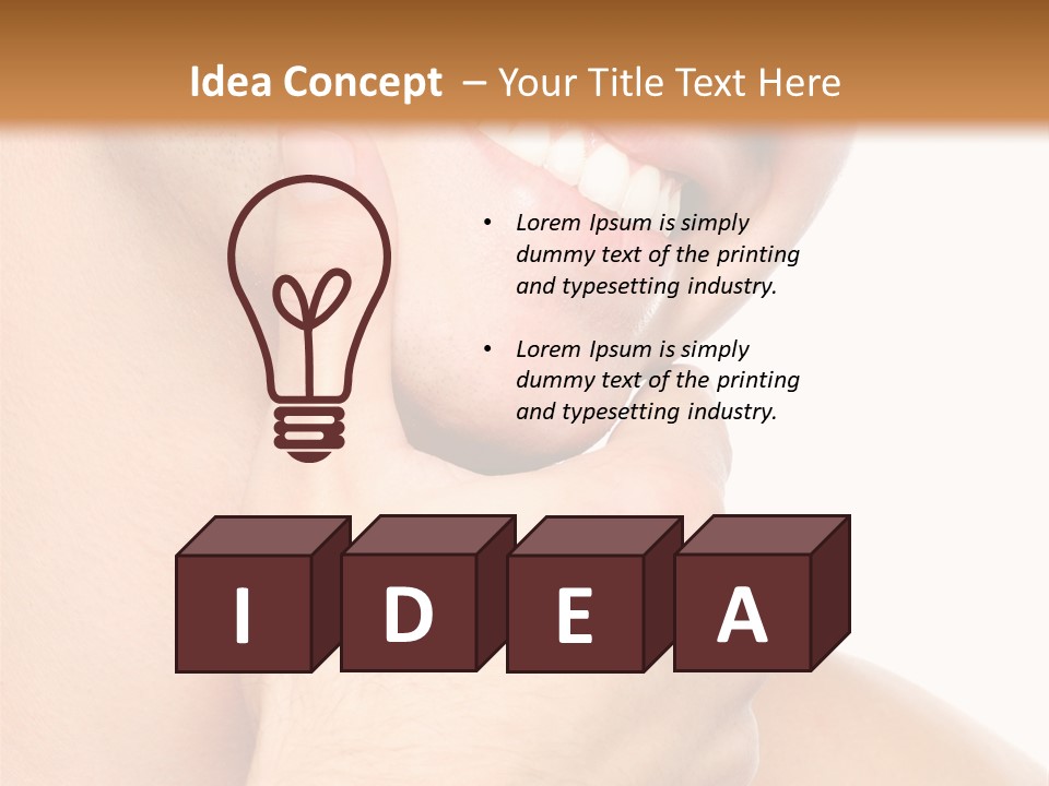 Closeup Man Handsome PowerPoint Template