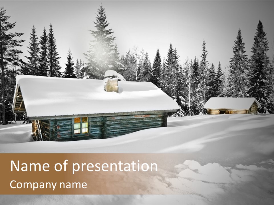 Shelter Wilderness Cottage PowerPoint Template