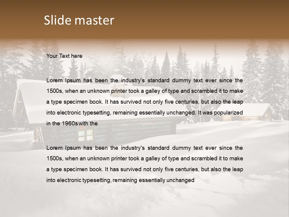 Shelter Wilderness Cottage PowerPoint Template