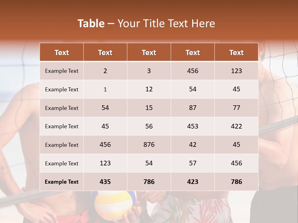 Volleyball Cheerful Ball PowerPoint Template