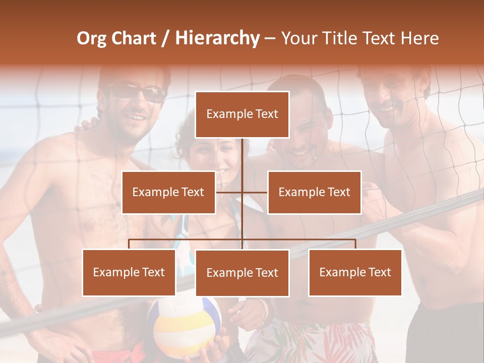 Volleyball Cheerful Ball PowerPoint Template