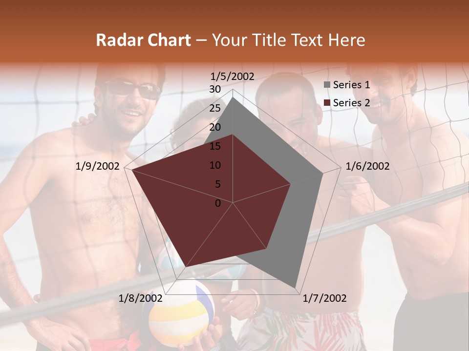 Volleyball Cheerful Ball PowerPoint Template