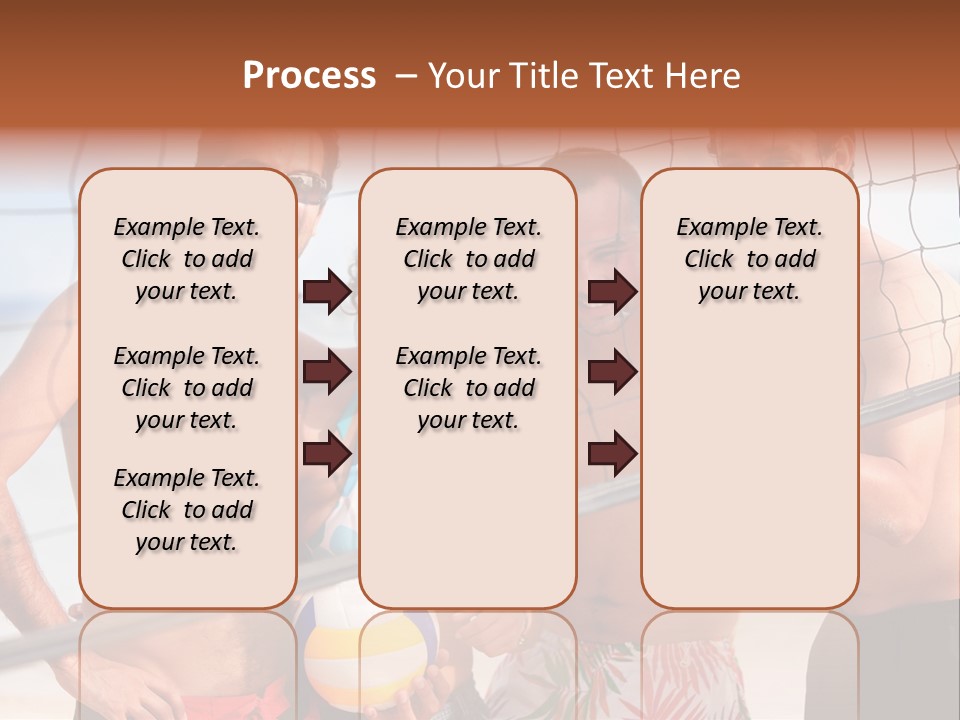 Volleyball Cheerful Ball PowerPoint Template