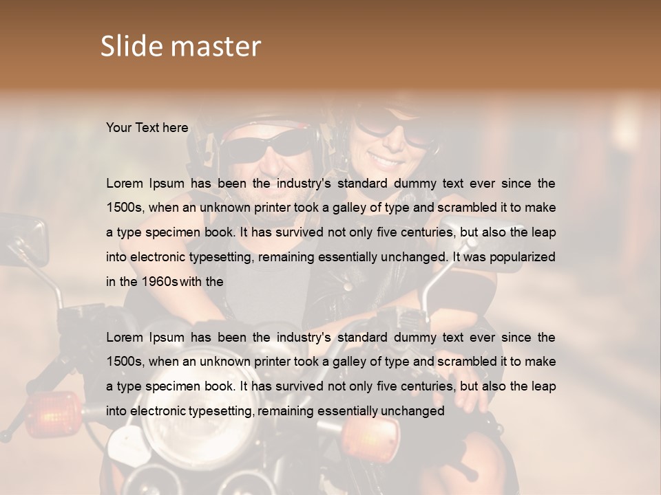 Cheerful Helmet Road PowerPoint Template