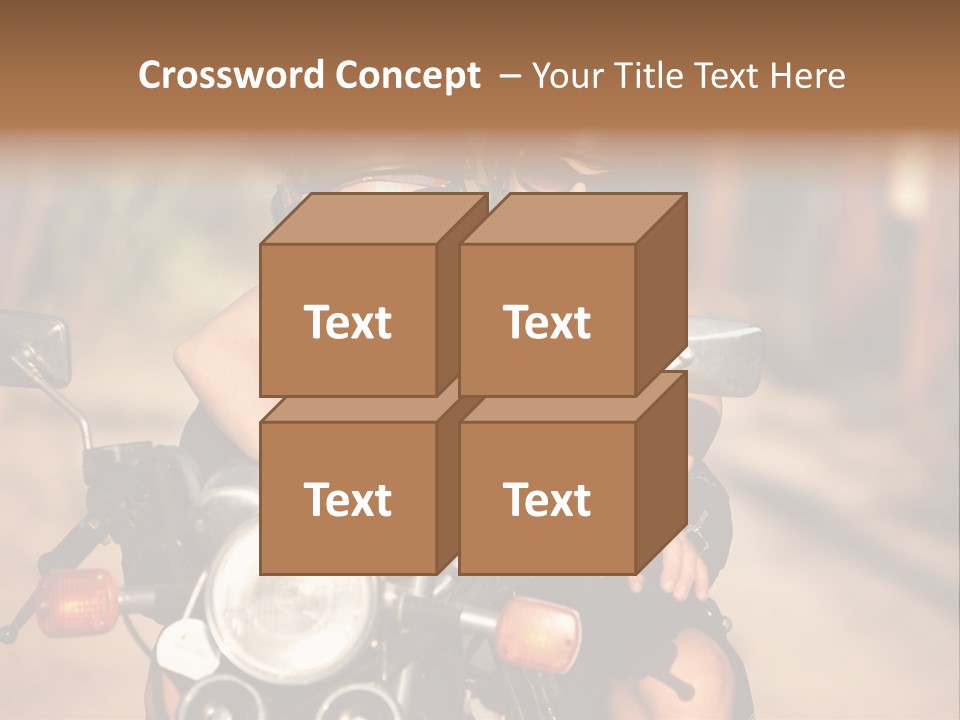Cheerful Helmet Road PowerPoint Template