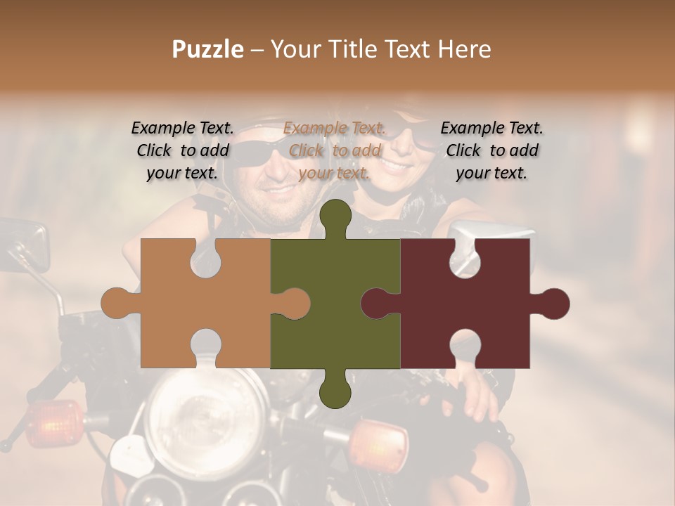 Cheerful Helmet Road PowerPoint Template