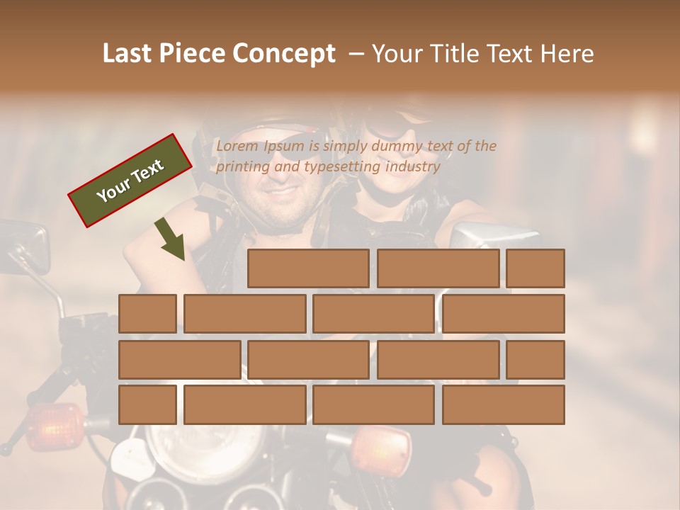 Cheerful Helmet Road PowerPoint Template