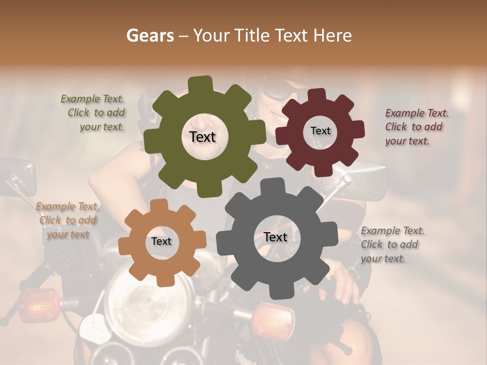 Cheerful Helmet Road PowerPoint Template