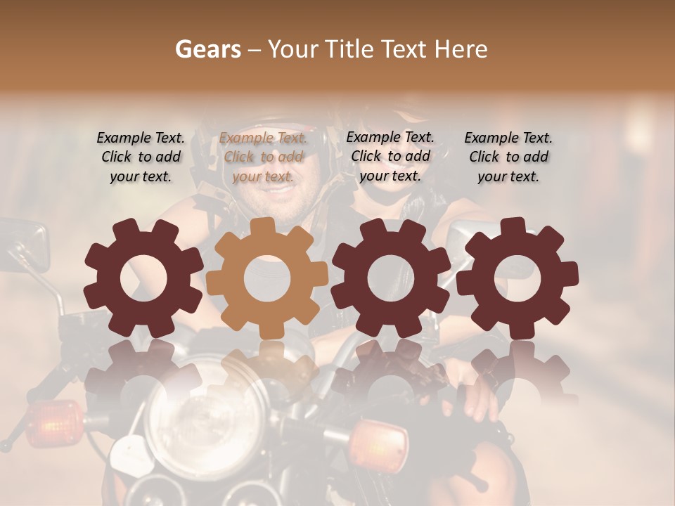 Cheerful Helmet Road PowerPoint Template