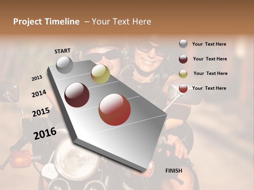 Cheerful Helmet Road PowerPoint Template