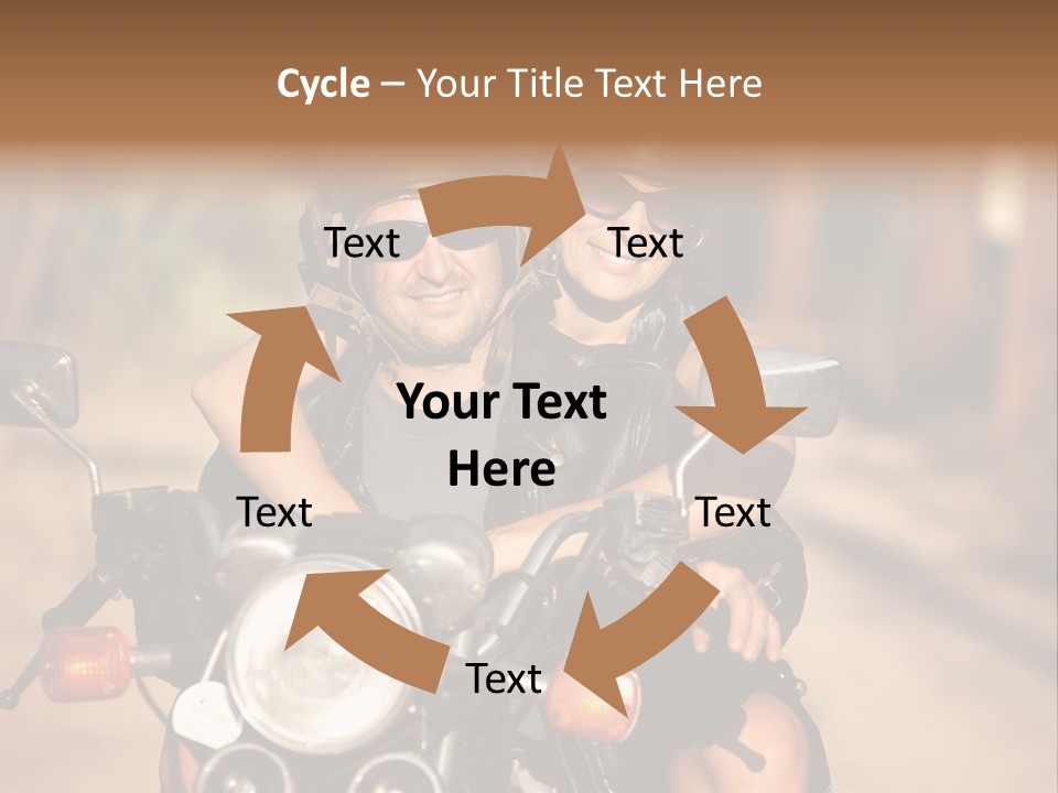 Cheerful Helmet Road PowerPoint Template