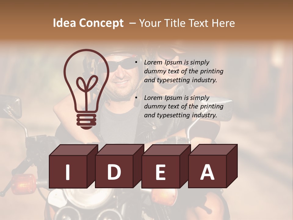 Cheerful Helmet Road PowerPoint Template