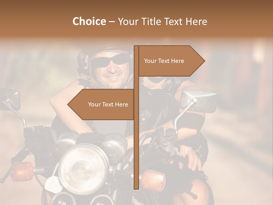 Cheerful Helmet Road PowerPoint Template