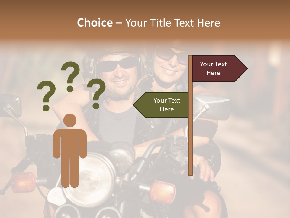 Cheerful Helmet Road PowerPoint Template