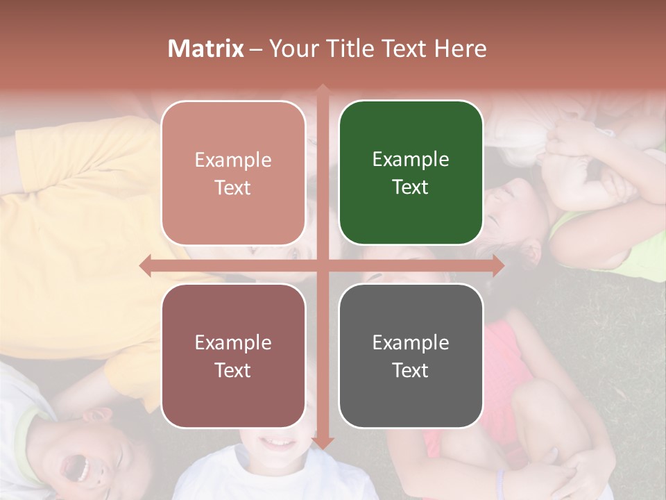 Girls Smiling Family PowerPoint Template