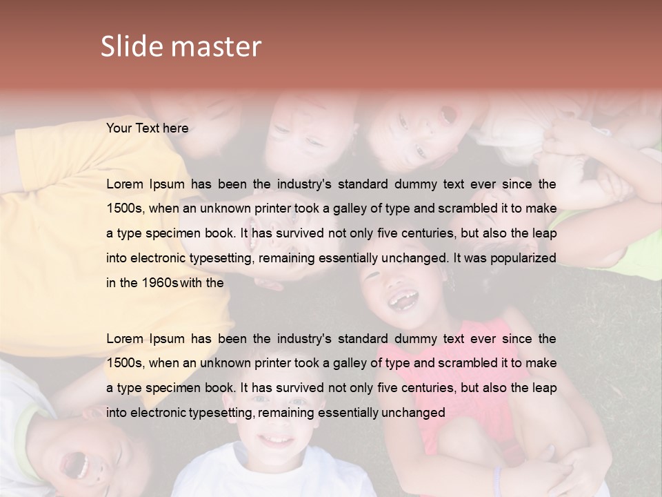 Girls Smiling Family PowerPoint Template