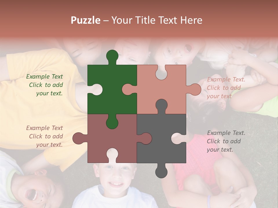 Girls Smiling Family PowerPoint Template