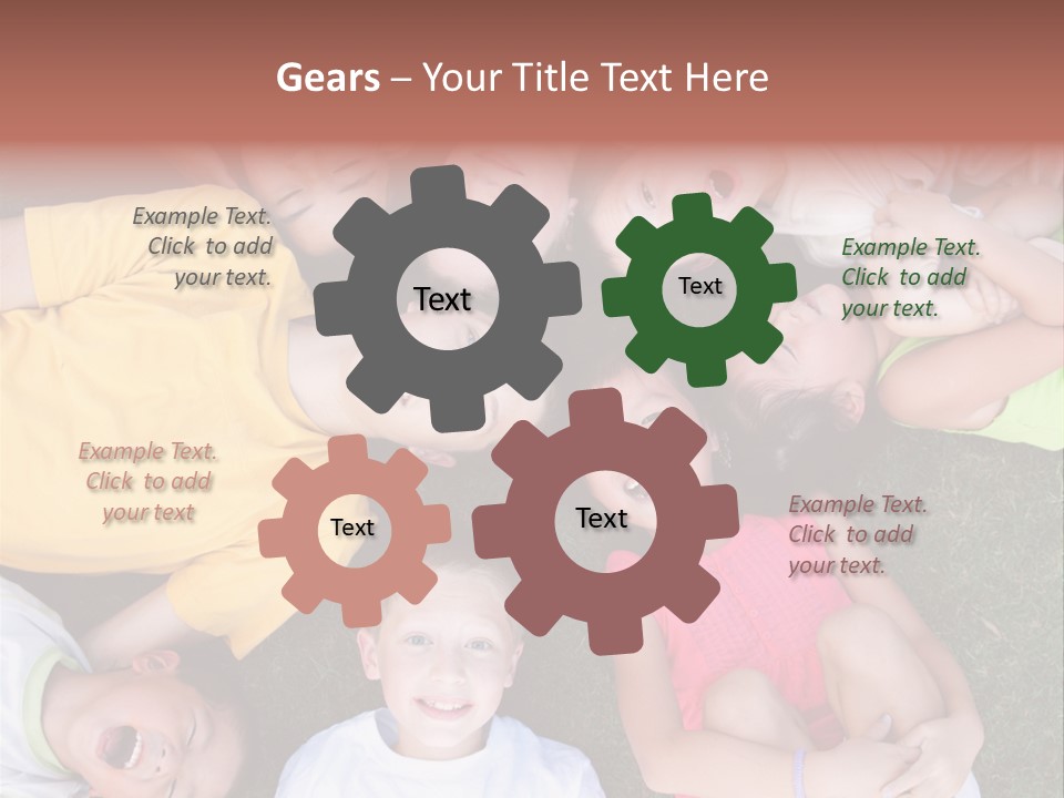 Girls Smiling Family PowerPoint Template