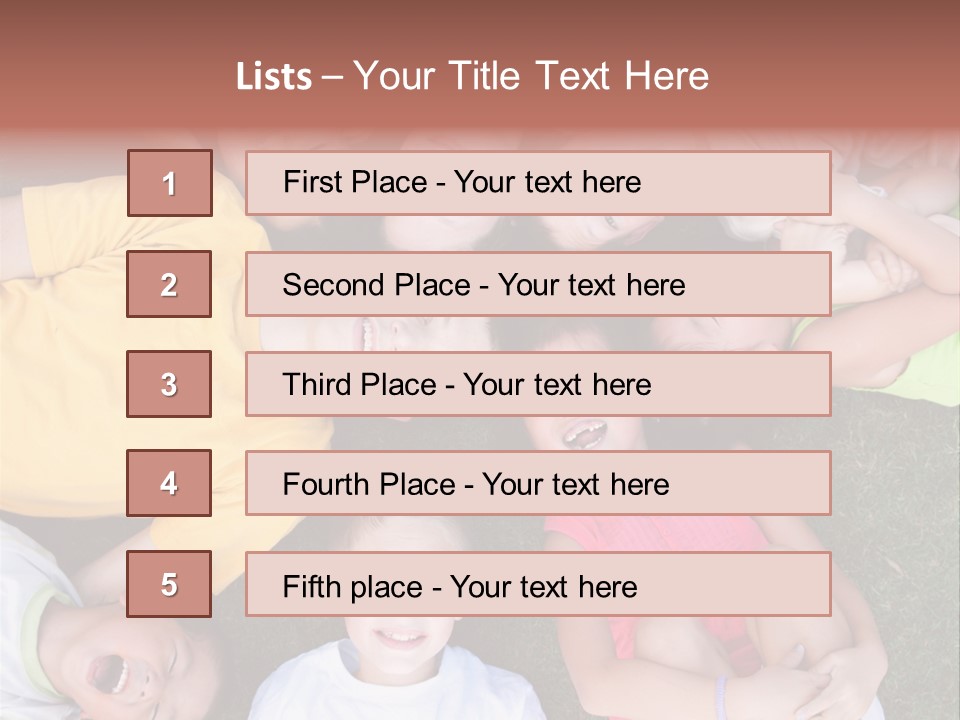 Girls Smiling Family PowerPoint Template