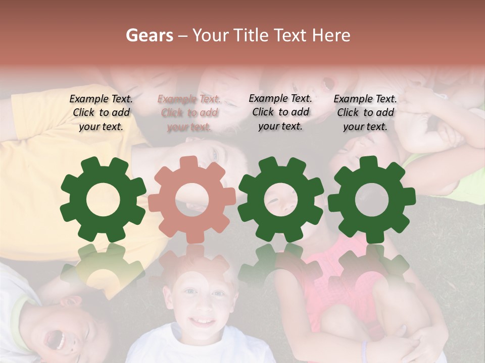 Girls Smiling Family PowerPoint Template