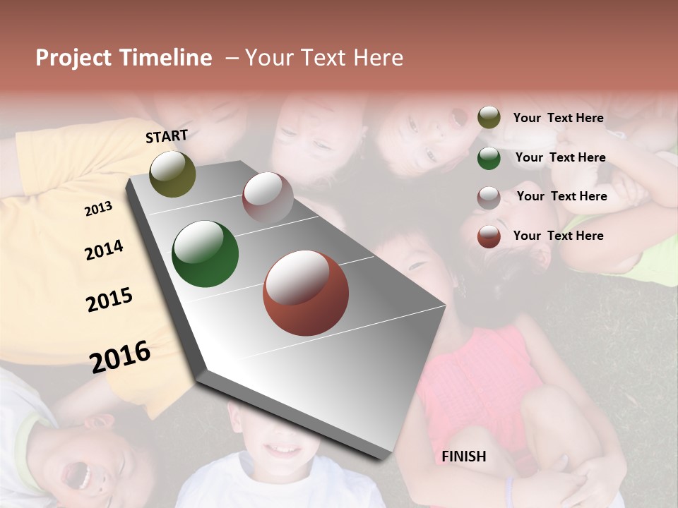 Girls Smiling Family PowerPoint Template