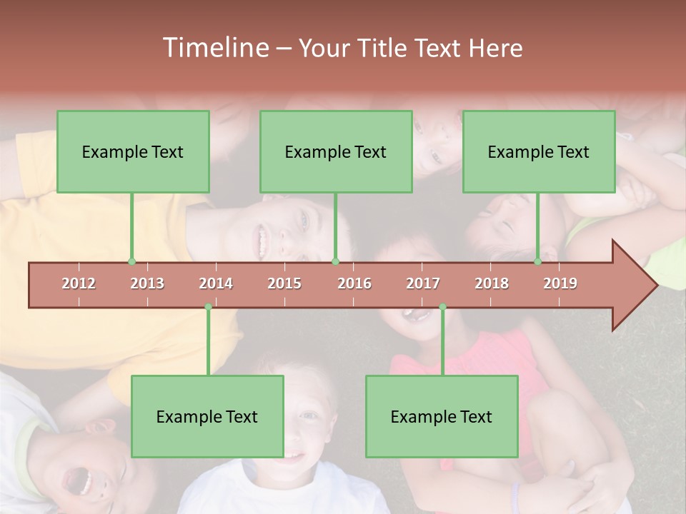 Girls Smiling Family PowerPoint Template