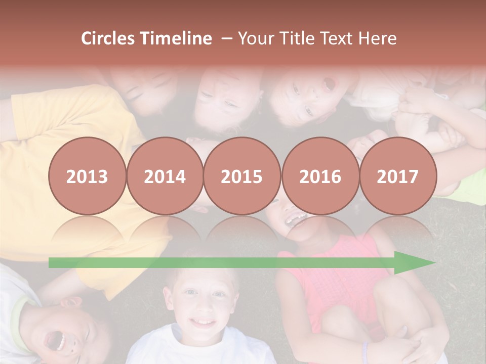 Girls Smiling Family PowerPoint Template