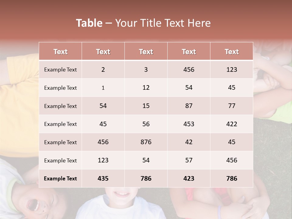 Girls Smiling Family PowerPoint Template