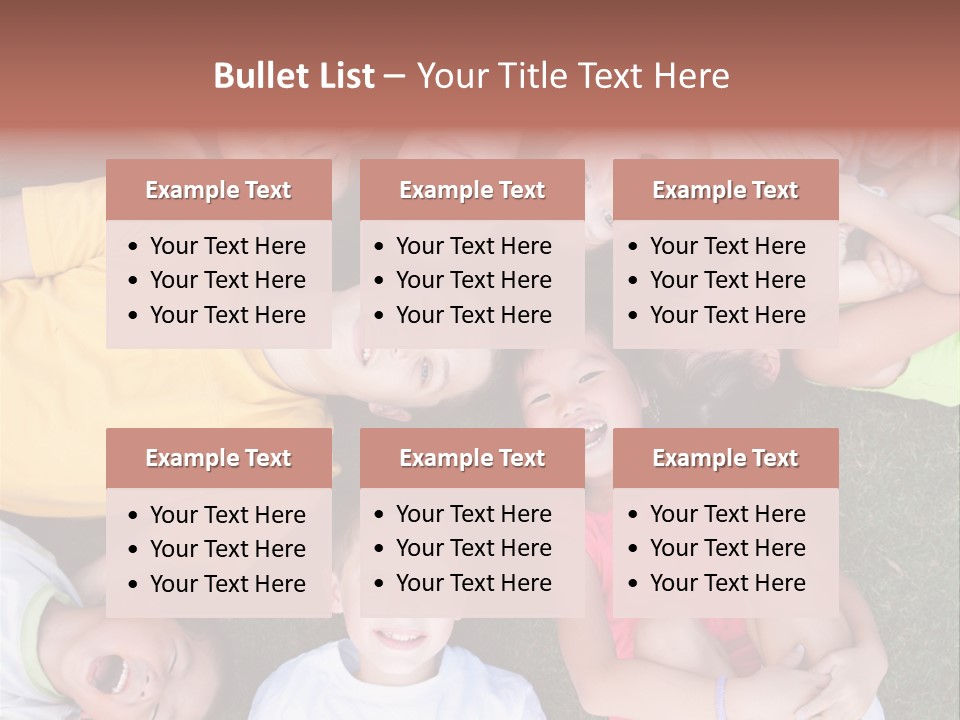 Girls Smiling Family PowerPoint Template