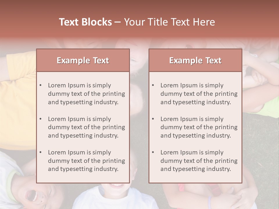 Girls Smiling Family PowerPoint Template