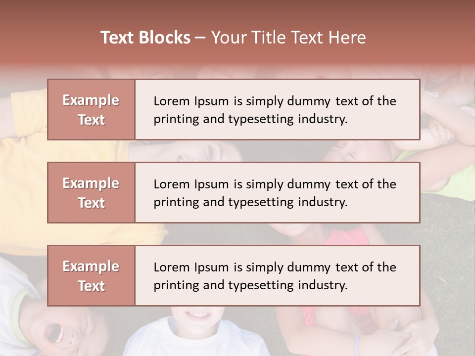Girls Smiling Family PowerPoint Template