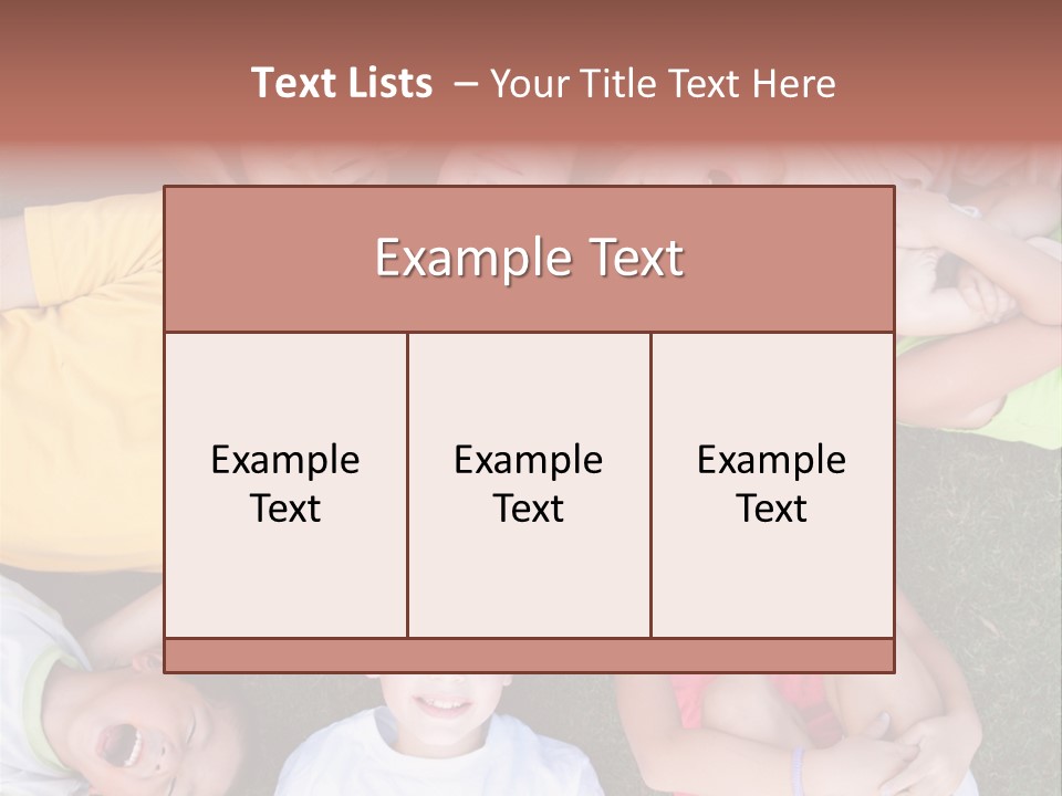 Girls Smiling Family PowerPoint Template