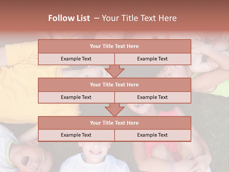 Girls Smiling Family PowerPoint Template