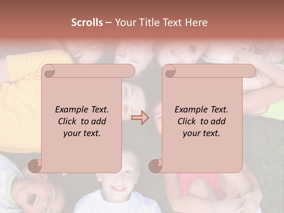 Girls Smiling Family PowerPoint Template